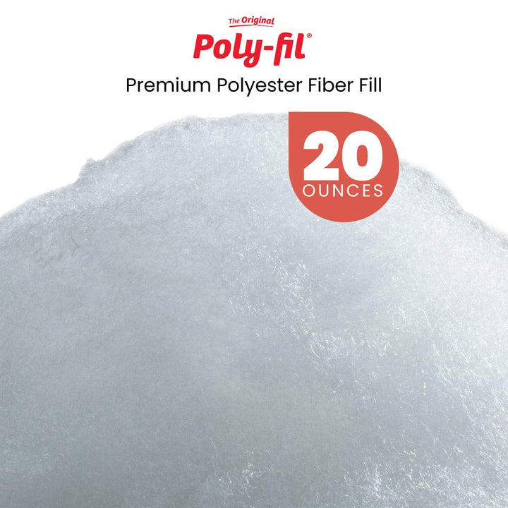 Fairfield The Original Poly-Fil, Premium Polyester Fiber Fill, Soft Pillow Filler, Stuffing for Stuffed Animals, Toys, Cloud Decorations, and More, Machine-Washable, 20-ounce Bag Retail $27.73