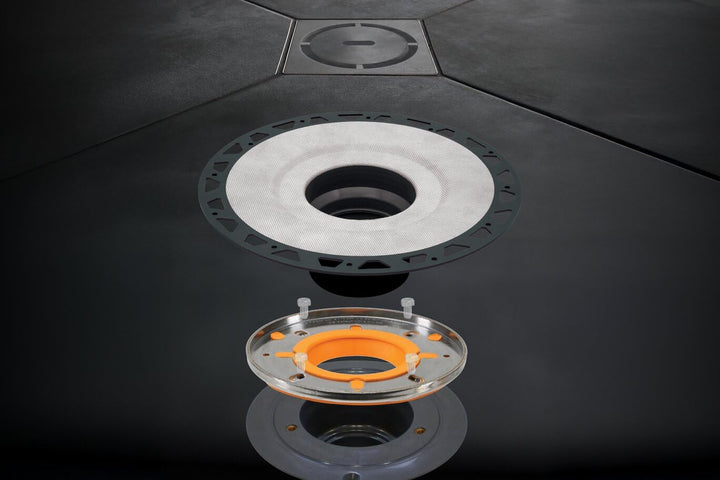 Schluter Kerdi-Drain-A Adaptor Kit - Ideal for Larger Variety of Clamping Ring Drains - 140mm-5-1/2" - KDAM5FLKABS