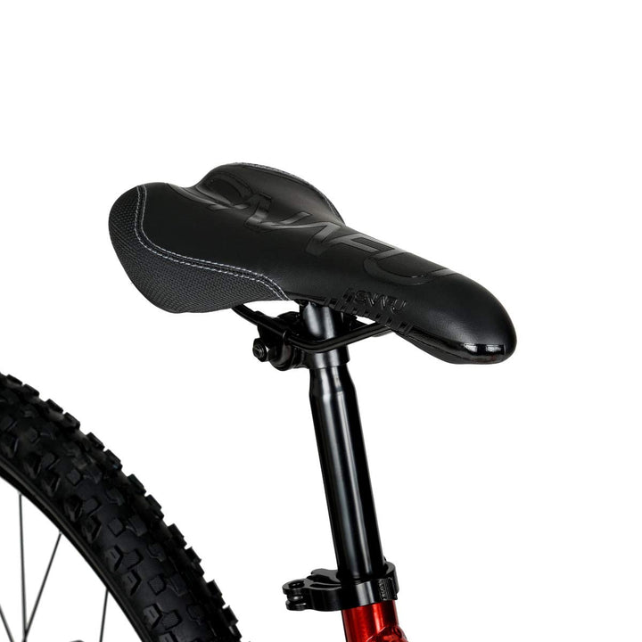 Hyper Mountain Bike for Men or Women 29 Inch Mountain Bike. Shimano 9 Speed Shifters and Lightweight Aluminum Hard Tail MTB Bike Frame. Full Suspension Explorer (Red)