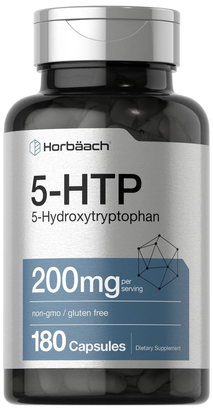 HorbÃƒÂ¤ach 5HTP 200mg Supplement | 180 Capsules | 5 Hydroxytryptophan | Griffonia Simplicifolia | Extra Strength | Non-GMO, Gluten Free