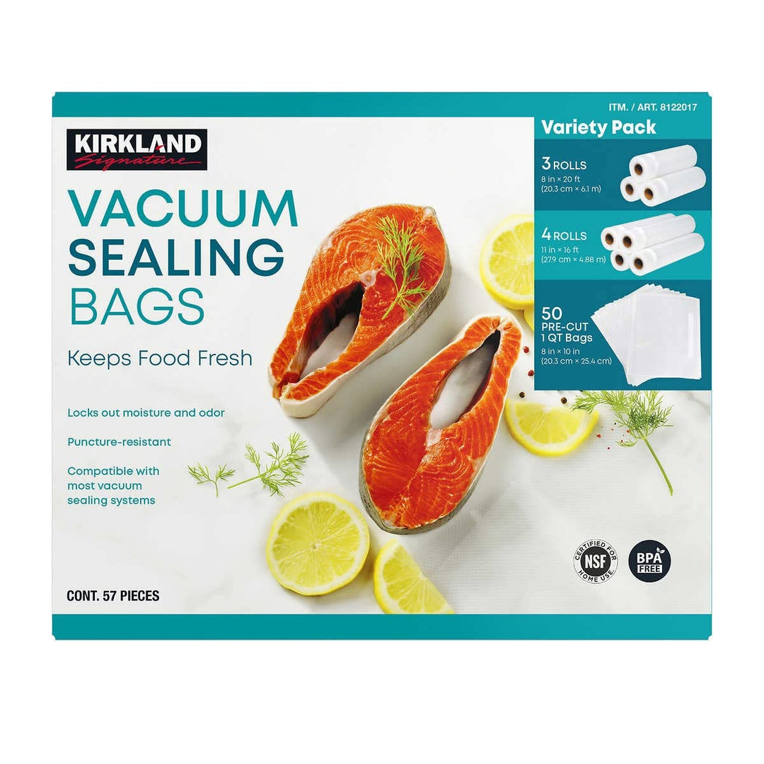 Kirkland Signature Vacuum Sealing Bags, Assortment Pack (8122017) Retail $38.99
