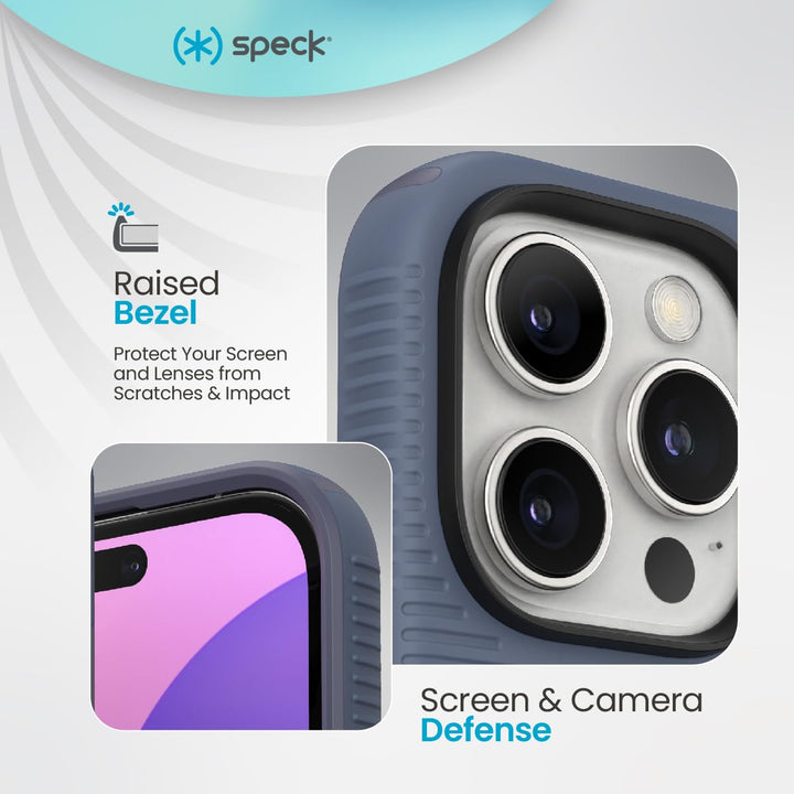 Speck iPhone 16 Pro Max Case - CandyShell Grip Case for Women and Men - Blue/Faded Denim Retail $39.95