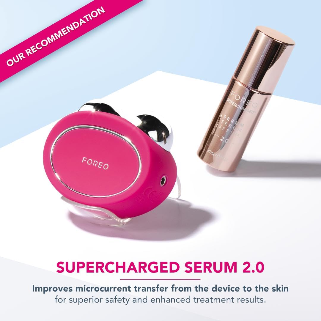 FOREO Bear Microcurrent Facial Device - Face Sculpting Tool - Instant Face Lift - Firm & Contour - Non-Invasive - Increases Absorption of Facial Skin Care Products - Fuchsia Retail $329.00