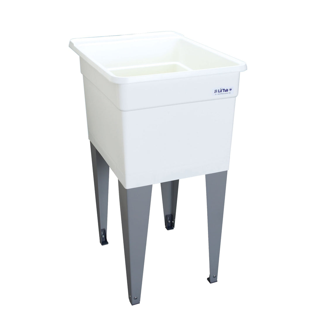 Mustee 21F Lil'Tub Utilatub Laundry Tub Floor Mount, 24-Inch x 18-Inch, White Retail $67.09