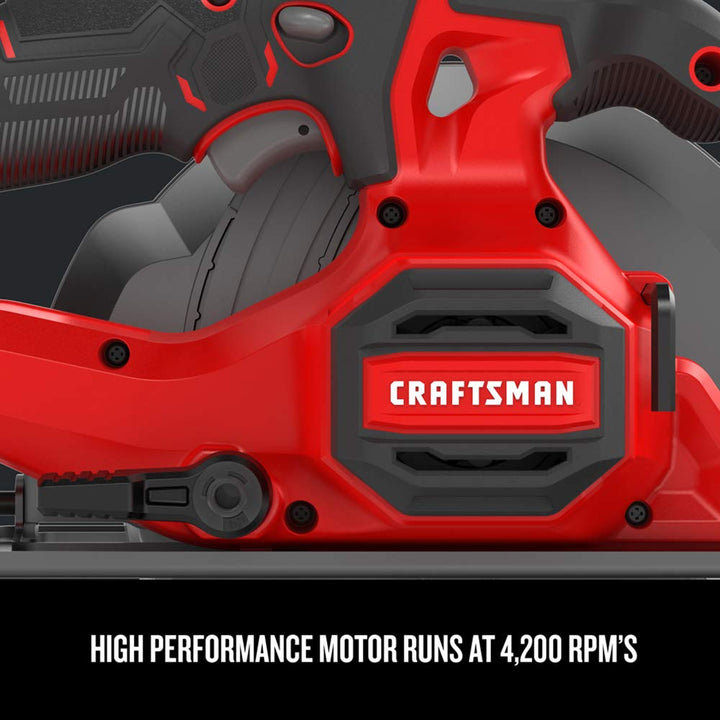 CRAFTSMAN V20 Cordless Circular Saw, 6-1/2 inch, Bare Tool Only (CMCS500B) Retail $109.00