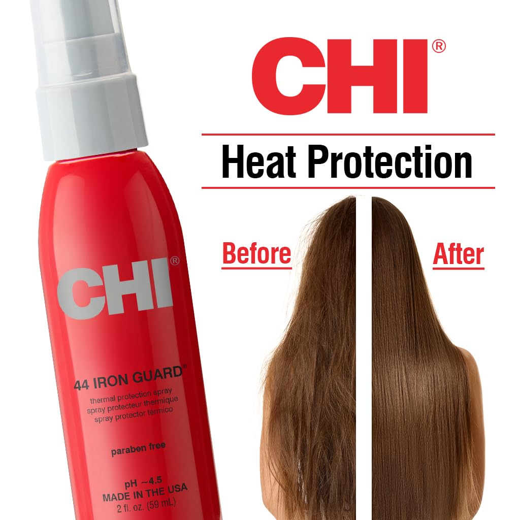CHI 44 Iron Guard Thermal Protection Spray, Nourishing Formula Helps Resist Heat Damage to Hair & Tame Frizz, 2 Oz Retail $7.50