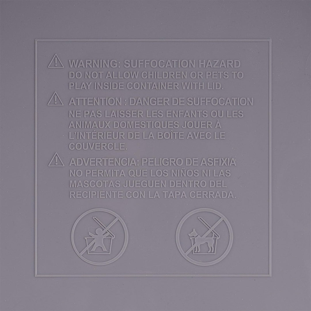 Amazon Basics Airtight Dog Food Storage Container with Scoop and Wheels, 69 QT, Gray Retail $34.99