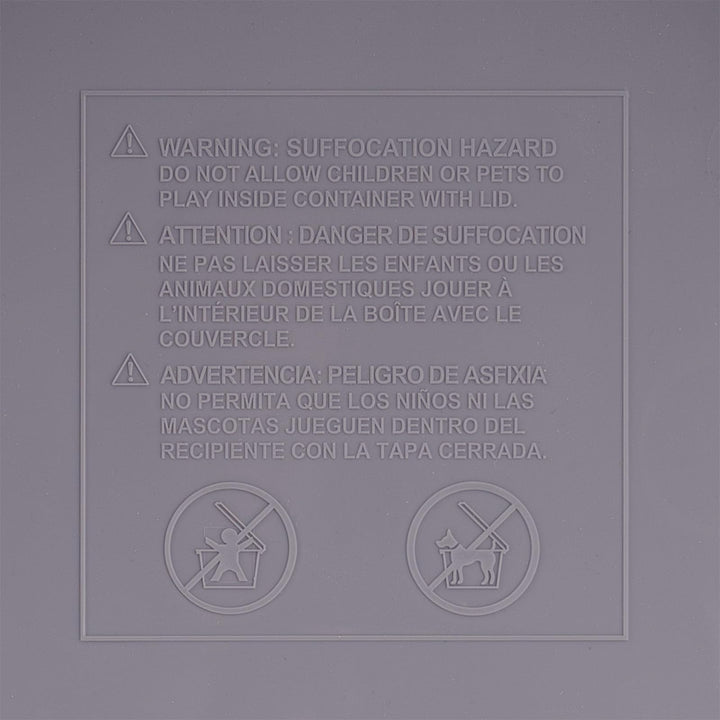 Amazon Basics Airtight Dog Food Storage Container with Scoop and Wheels, 69 QT, Gray Retail $34.99