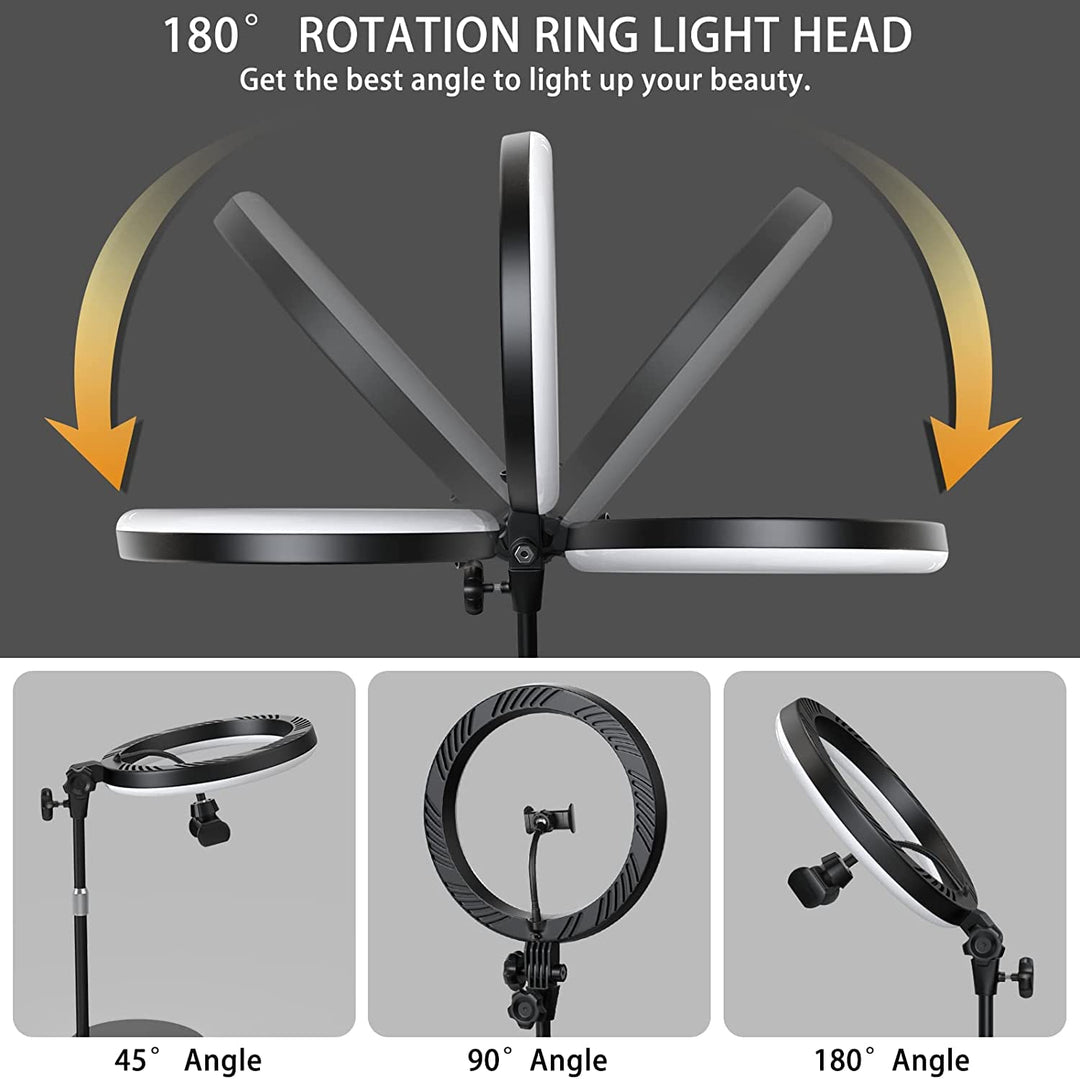 Generic Selfie Series 10" LED Ring Light with Stand, USB Cable, Constant Illumination, Adjustable Brightness & Color Temperature Retail $14.99