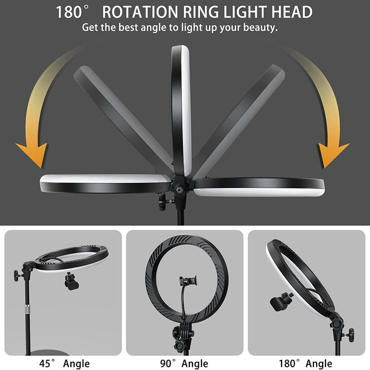 Generic Selfie Series 10" LED Ring Light with Stand, USB Cable, Constant Illumination, Adjustable Brightness & Color Temperature Retail $14.99