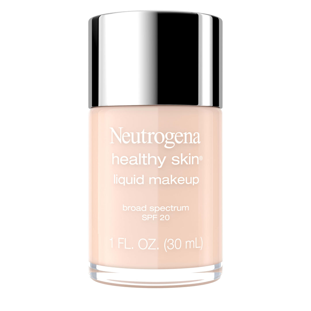 Neutrogena Healthy Skin Liquid Foundation Makeup with Broad Spectrum SPF 20 Sunscreen, Lightweight, Medium Coverage Makeup with Sunscreen and Pro-Vitamin B5, Natural Ivory 20, 1 fl. oz Retail $19.79