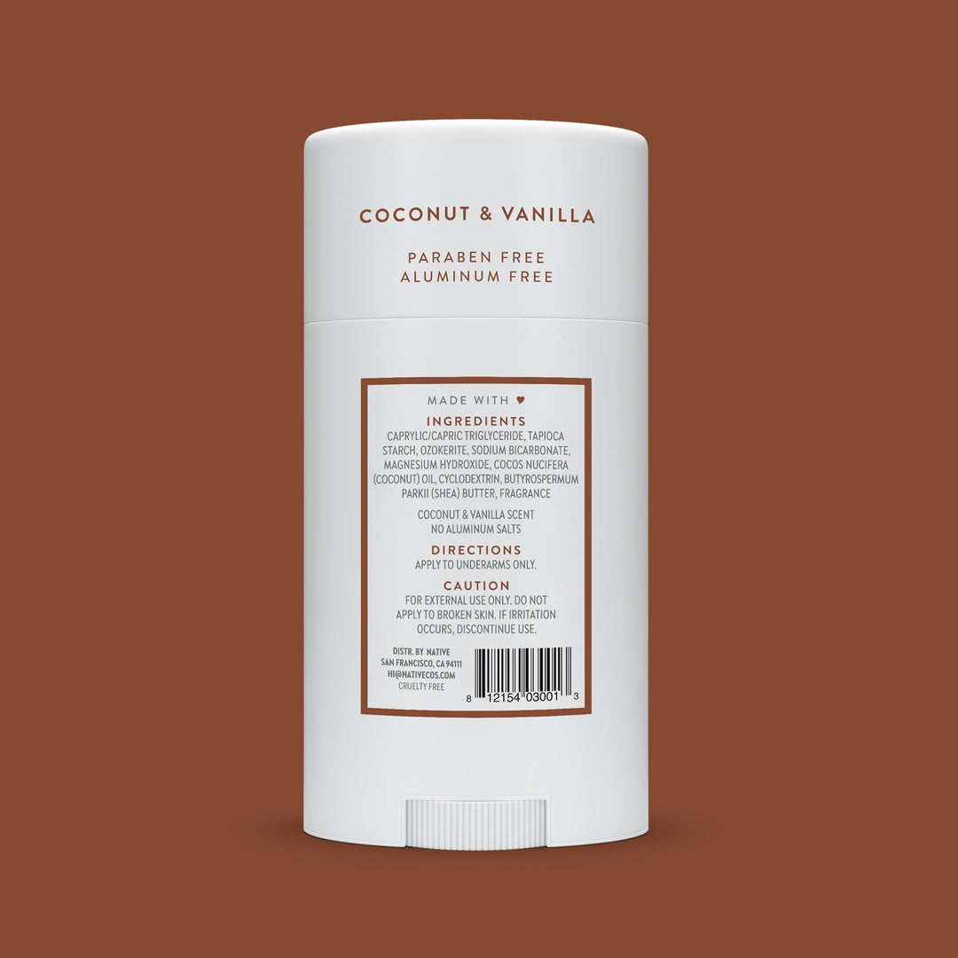 Native Deodorant Contains Naturally Derived Ingredients, 72 Hour Odor Control | Deodorant for Women and Men, Aluminum Free with Baking Soda, Coconut Oil and Shea Butter | Coconut & Vanilla