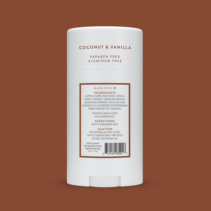 Native Deodorant Contains Naturally Derived Ingredients, 72 Hour Odor Control | Deodorant for Women and Men, Aluminum Free with Baking Soda, Coconut Oil and Shea Butter | Coconut & Vanilla