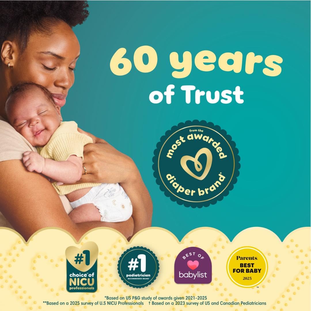 Pampers Swaddlers Diapers, Size 5 (20-37 lbs), 58 Count, Absorbent, Keeps Baby Dry and Comfortable, Skin Safe Disposable Baby Diaper (Packaging May Vary) Retail $29.99