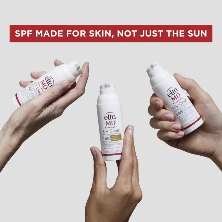 EltaMD UV Clear Face Sunscreen SPF 46, Oil Free for Face with Zinc Oxide, Dermatologist Recommended Sunscreen Lotion, For Acne-Prone Sensitive Skin, 1.7 oz Pump