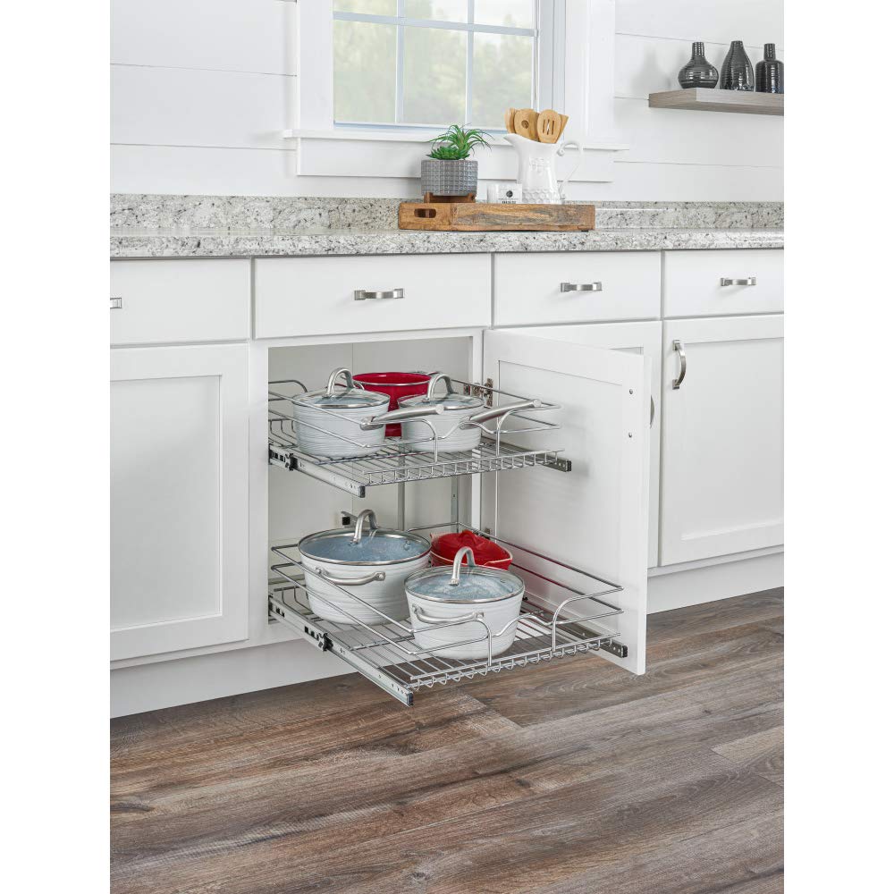 21 in x 22 in Two-Tier Pull-Out Baskets Retail $149.99