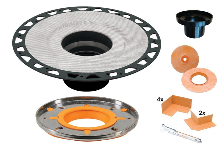 Schluter Kerdi-Drain-A Adaptor Kit - Ideal for Larger Variety of Clamping Ring Drains - 140mm-5-1/2" - KDAM5FLKABS