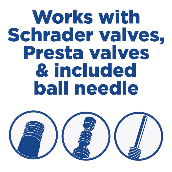 Zefal Little Big Air Universal Foot Floor Pump Ã¢â‚¬â€œ Portable, 80 PSI Bike Tire & Ball Pump Ã¢â‚¬â€œ Compact, Lightweight, Fits Schrader & Presta Valves, 1.15 lb