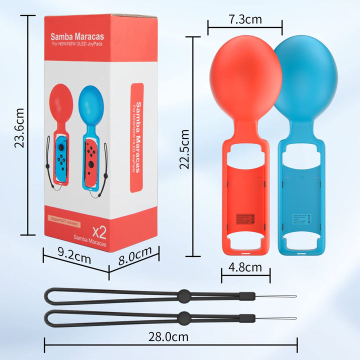 Switch Maracas Game Compatible with Samba de Amigo: Party Central - Nintendo Switch [Blue/Red] Retail $10.00