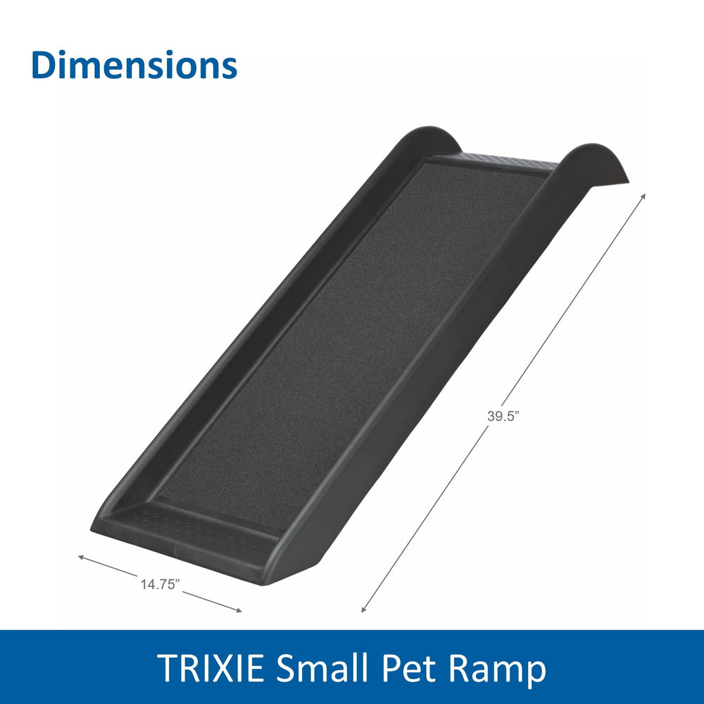 TRIXIE 39-in Pet Ramp, Portable Dog Ramp for Small Cars and Furniture, Non-Skid Surface, Black Retail $50.56