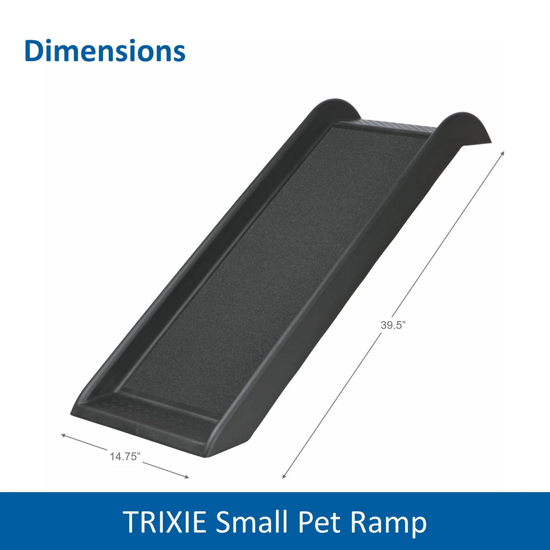 TRIXIE 39-in Pet Ramp, Portable Dog Ramp for Small Cars and Furniture, Non-Skid Surface, Black Retail $50.56