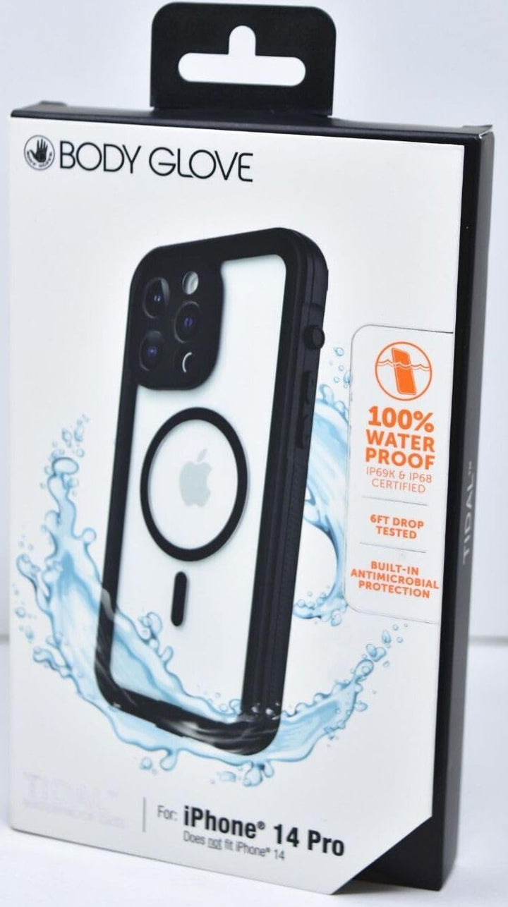 Body Glove Tidal Waterproof Case with Magsafe for iPhone 14 Pro - Black/Clear Retail $19.88