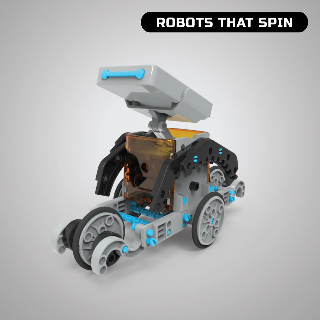 Discovery #Mindblown STEM 12-in-1 Solar Robot Creation 197-Piece Kit with Working Solar Powered Motorized Engine and Gears, Construction Engineering Set for Ages 8 and Up Retail $34.99