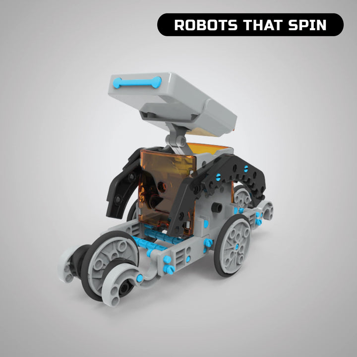 Discovery #Mindblown STEM 12-in-1 Solar Robot Creation 197-Piece Kit with Working Solar Powered Motorized Engine and Gears, Construction Engineering Set for Ages 8 and Up Retail $34.99
