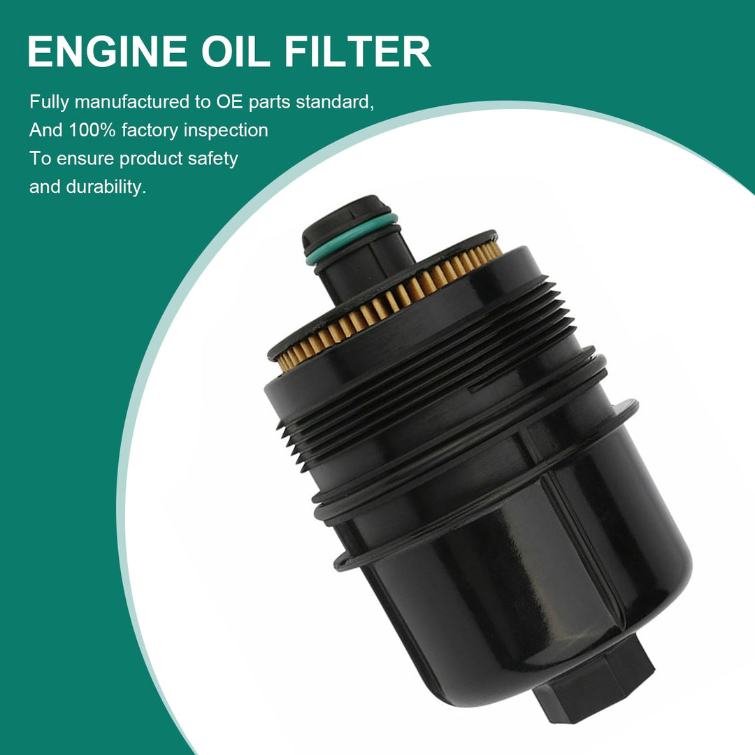 QODOLSI 1 PC Car Oil Filter, Cartridge Engine Oil Filter, Replacement Parts 68507598AA 68498720AA, Compatible with Jeep 2020 2021 Wrangler JL, 2021 Gladiator, 2020 2021 2022 Ram 1500 DT (Black)