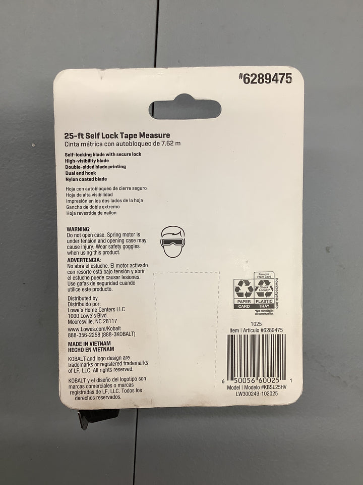 KB HI VIS 25-FT TAPE SELF LOCK