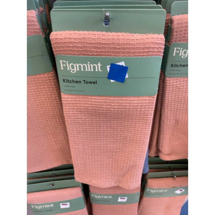 Waffle Kitchen Towel Terracotta Orange - Figmintâ„¢