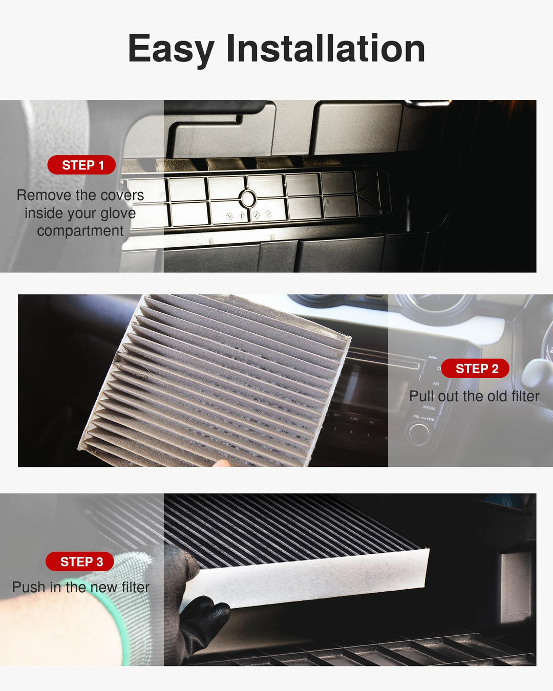 Puroma 1 Pack Cabin Air Filter with Activated Carbon, Replacement for CP157, CF12157, Select Lexus, Mazda, Subaru and Toyota Avalon, Camry, Corolla, Highlander, Prius, RAV4, Sienna, Venza