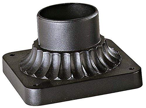 TRANS GLOBE Lighting 100 BK Outdoor Canby 5.5" Post Base Mount, Black, 3" Diameter at mounting Bracket