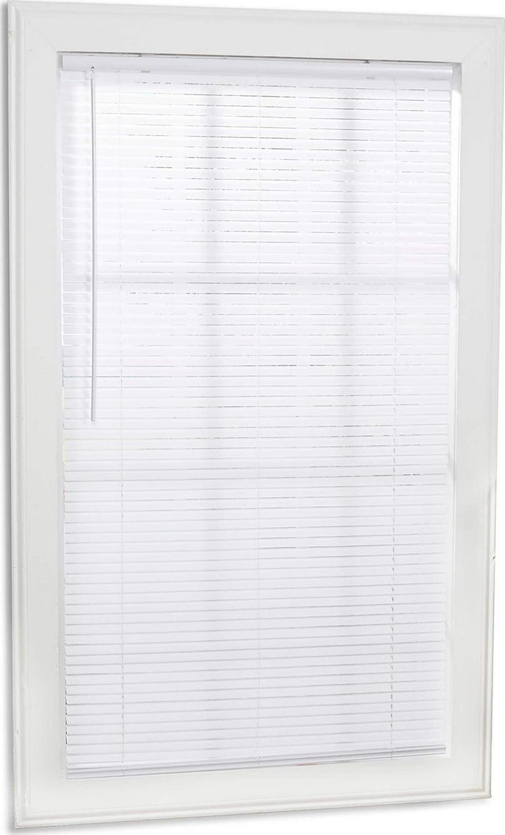 Light Filtering 1-in Slat Width 34-in X 64-in Cordless White Vinyl Light Mini