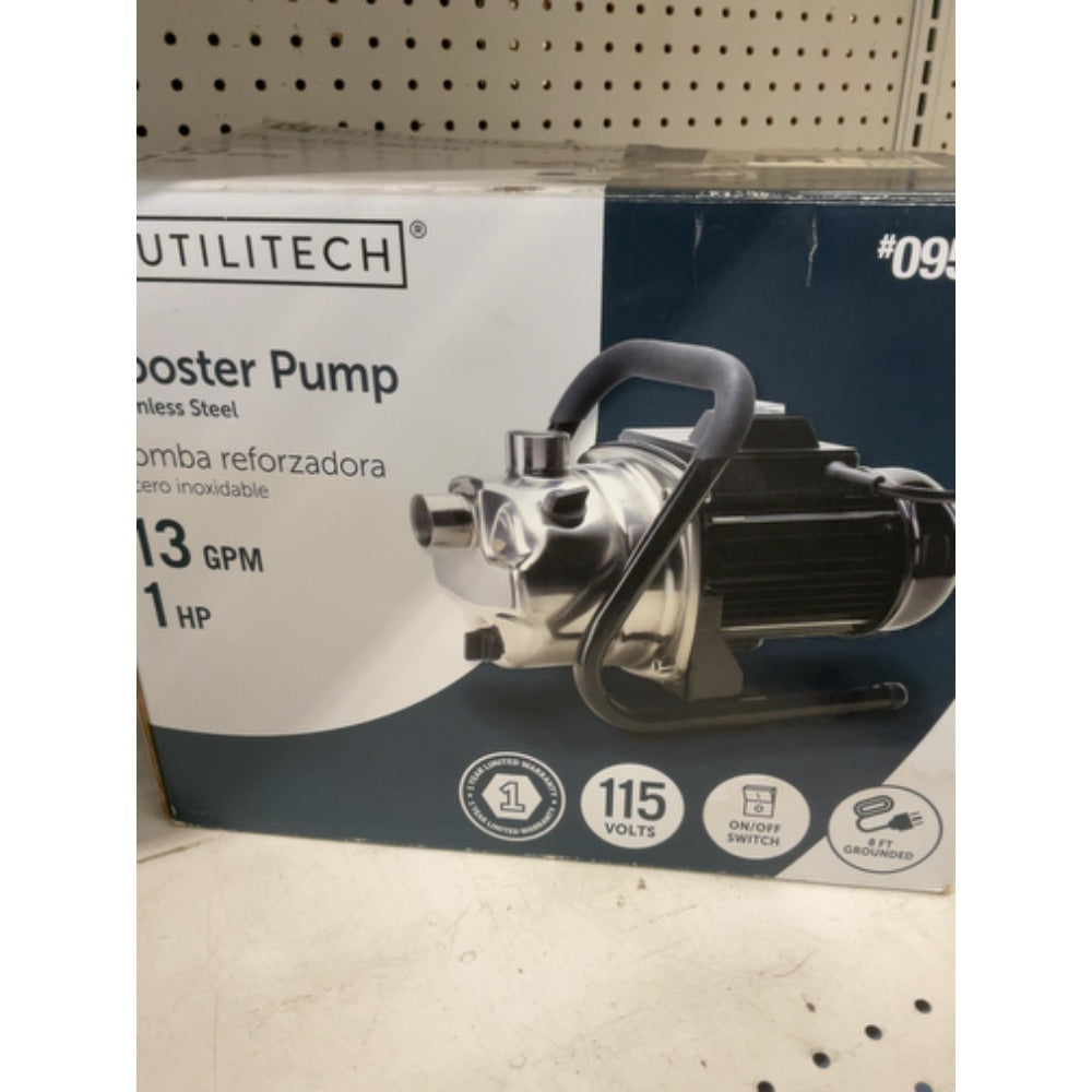 Utilitech 1-HP Stainless Steel Lawn Pump Booster Pump Sprinkler Pump Brand New