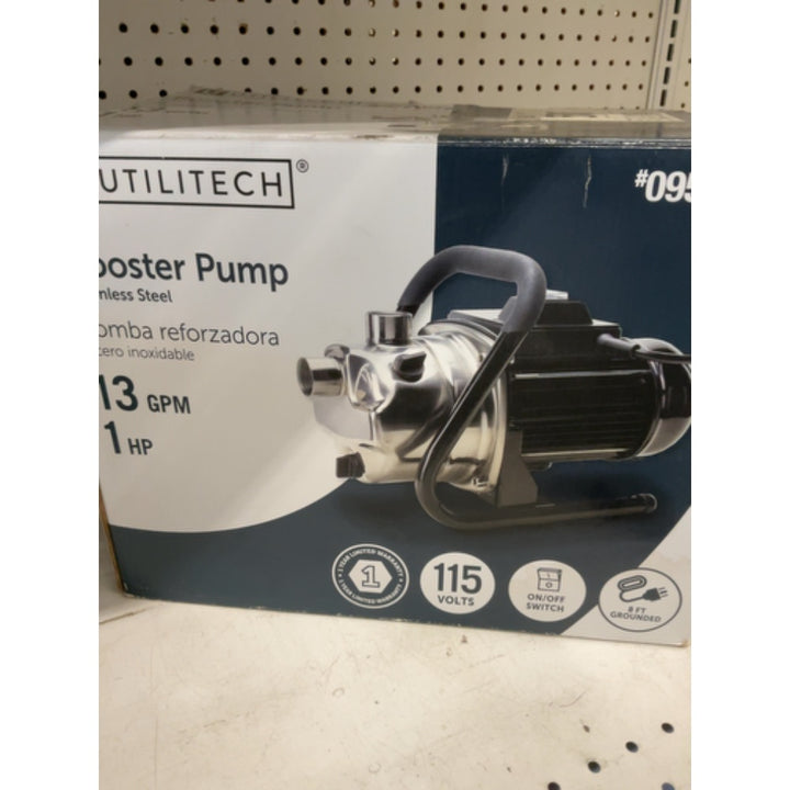 Utilitech 1-HP Stainless Steel Lawn Pump Booster Pump Sprinkler Pump Brand New