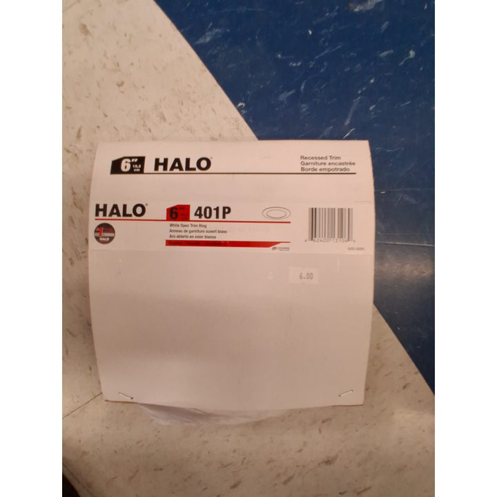 Halo 401P, 6" Trim Open Large Aperture White Trim