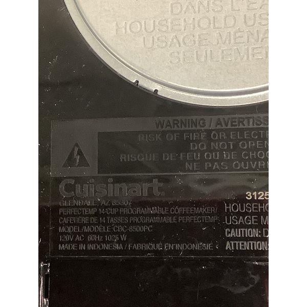 Cuisinart Perfectemp 14-Cup Programmable Coffeemaker CBC-8500PC - Stainless Steel/Black Retail $75.00