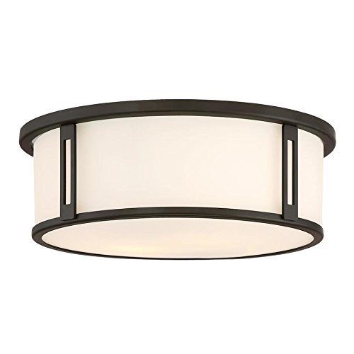 Quoizel Harbor 12.91-in W Bronze Flush Mount Light