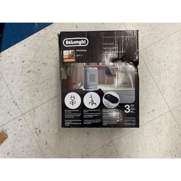 DeLonghi Ceramic Heater - #5228424, 1500 Watts - ECO Function, Quiet Technology, Digital Control, 3-Year Warranty Retail $50.00