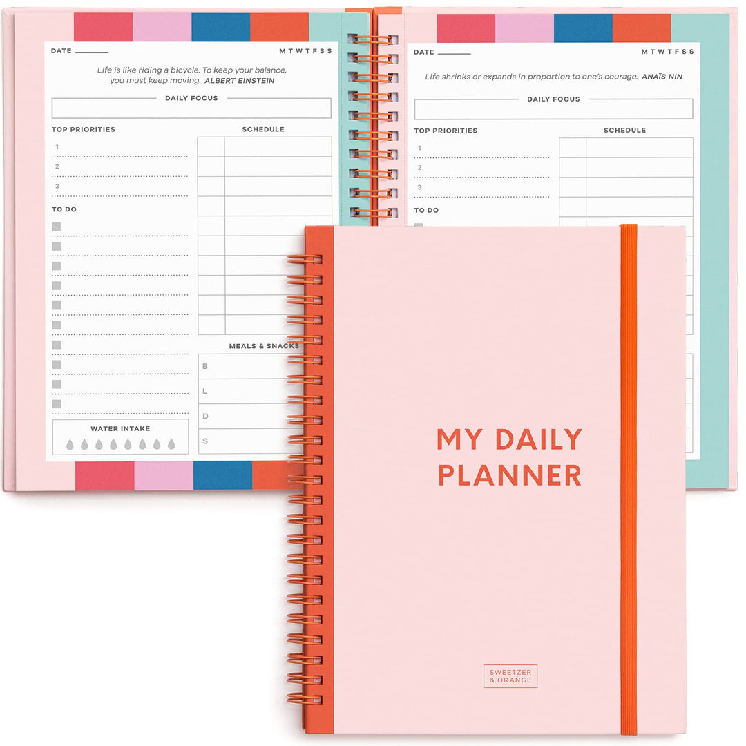 S&O Undated Planner with Meal, Habit and Routine Tracker, Daily To Do List - Daily Planner Goal Agenda Pink Notebook Organizer for 2025, Students, College, Work, ADHD, Fitness, Productivity Retail $5.00