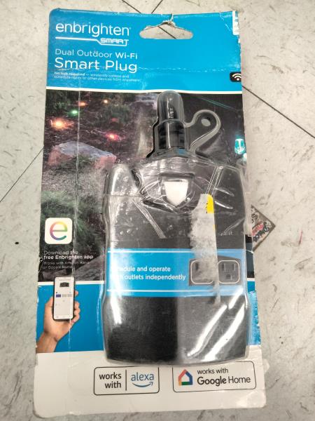 enbrighten Smart Dual Outdoor Wi-Fi Smart Plug - Wireless Control, Compatible with Alexa and Google Home Retail $20.00