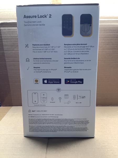 Yale Assure Lock 2 – Satin Nickel Smart Lock for Front Door with Keypad and Adjustable Entry Codes (No Wi-Fi) and Deadbolt – Secure Keyless Entry Door Lock, YRD420-BLE-619 Retail $189.99