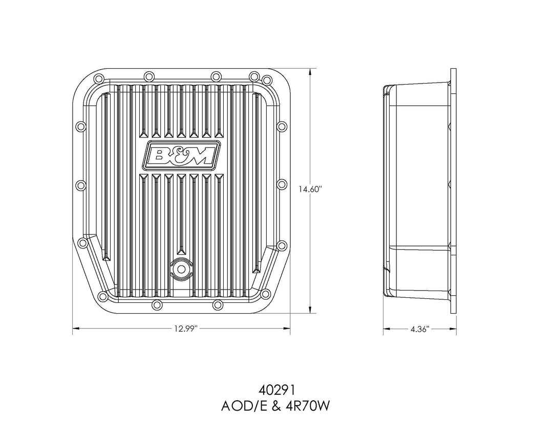 B&M 40291 Cast Aluminum Extra Depth Transmission Pan Retail $399.00