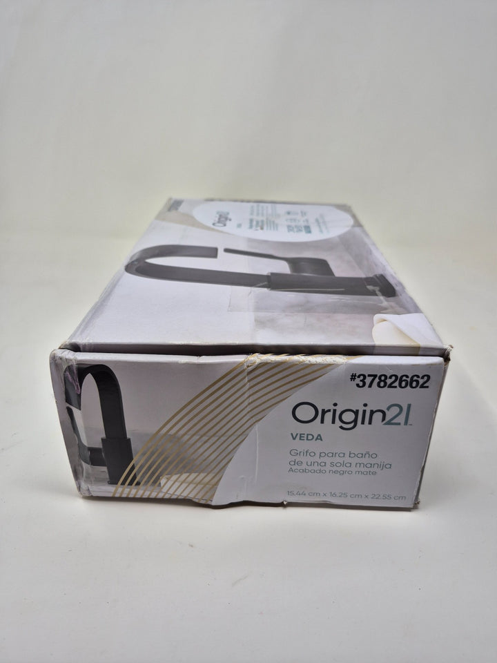 Allen Roth Veda Matte Black Single Hole 1-handle WaterSense High-arc #3782662