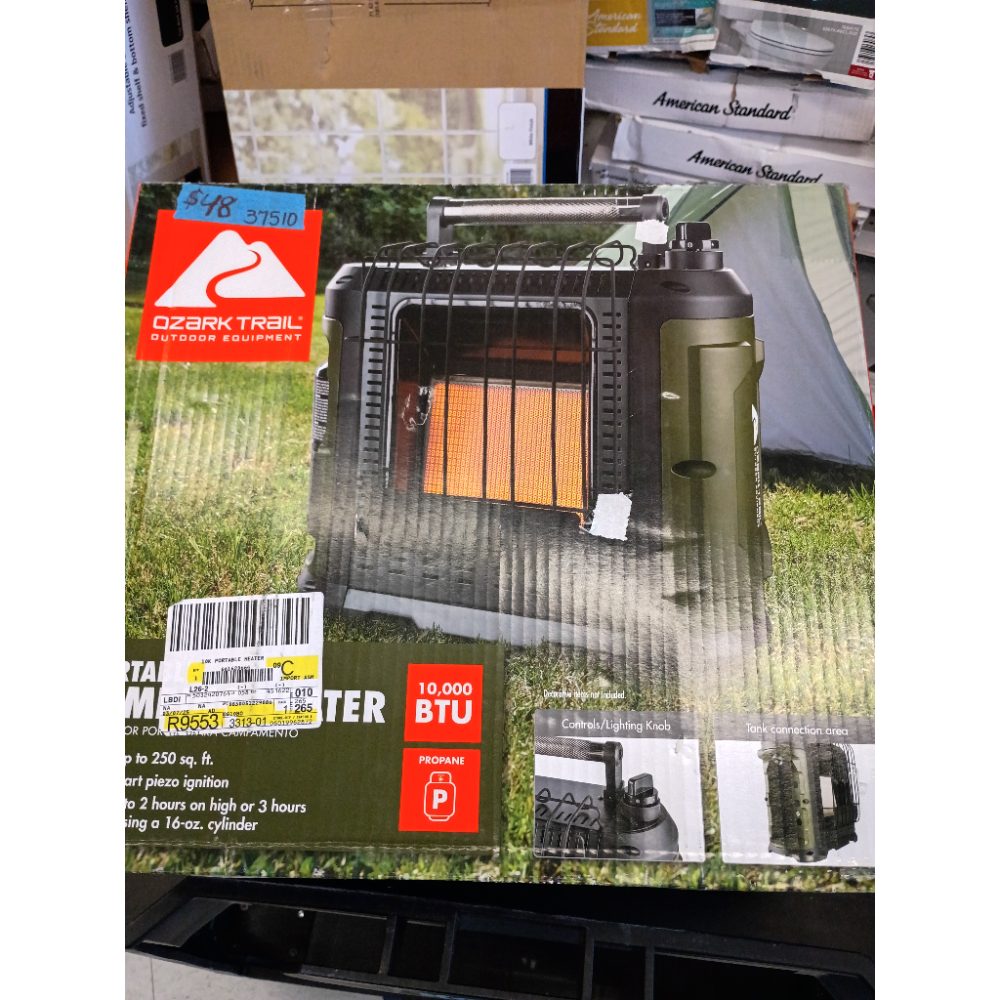 Ozark Trail 10 000 BTU Portable Propane Heater - New