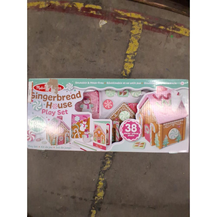 Melissa & Doug Gingerbread House Play Set - 38 Pieces, Reusable Retail $25.00