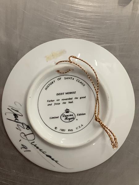 Duncan Royale "History of Santa Claus" Collectible Plate - Ded Moroz Retail $24.99