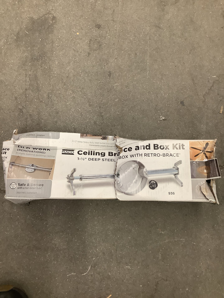 Rack ceiling brace and box kit