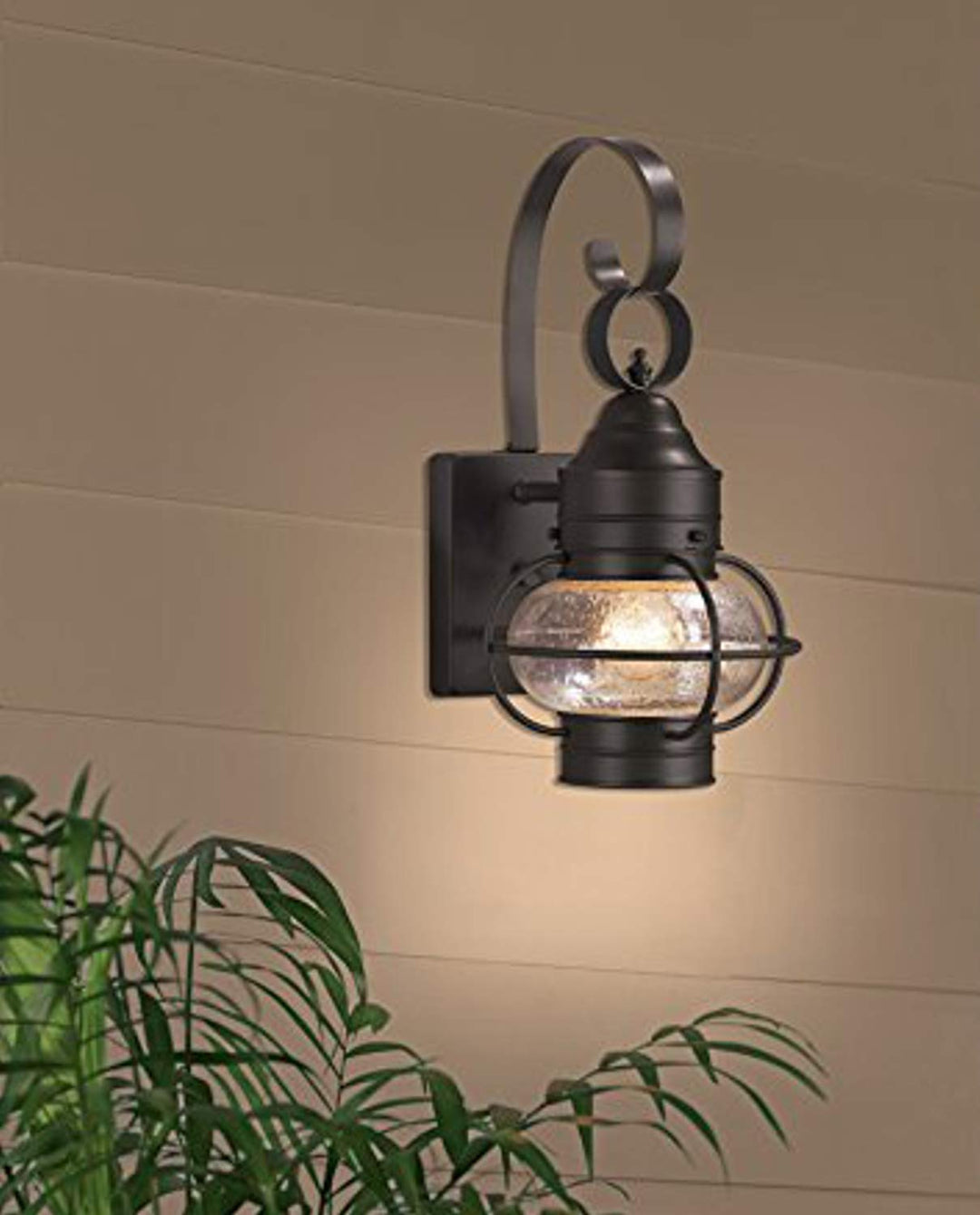 Portfolio Trevett 14-in H Matte Black Outdoor Wall Light